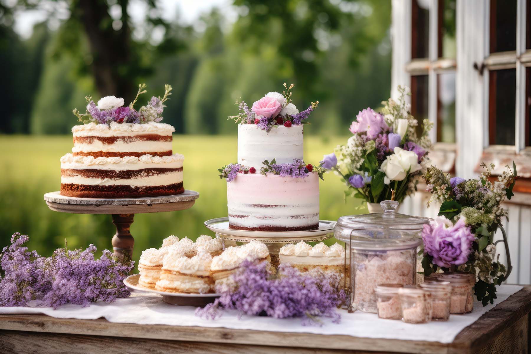 Auswahl an Hochzeitstorten