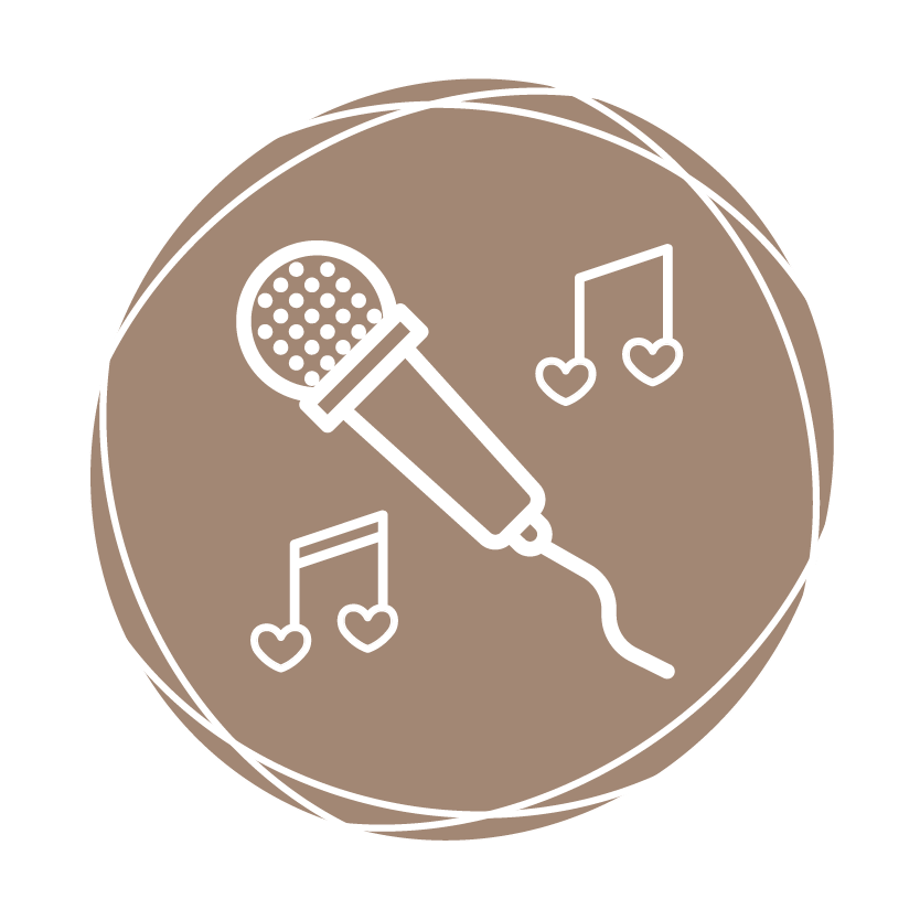 Icon Mikrofon und Musiknoten
