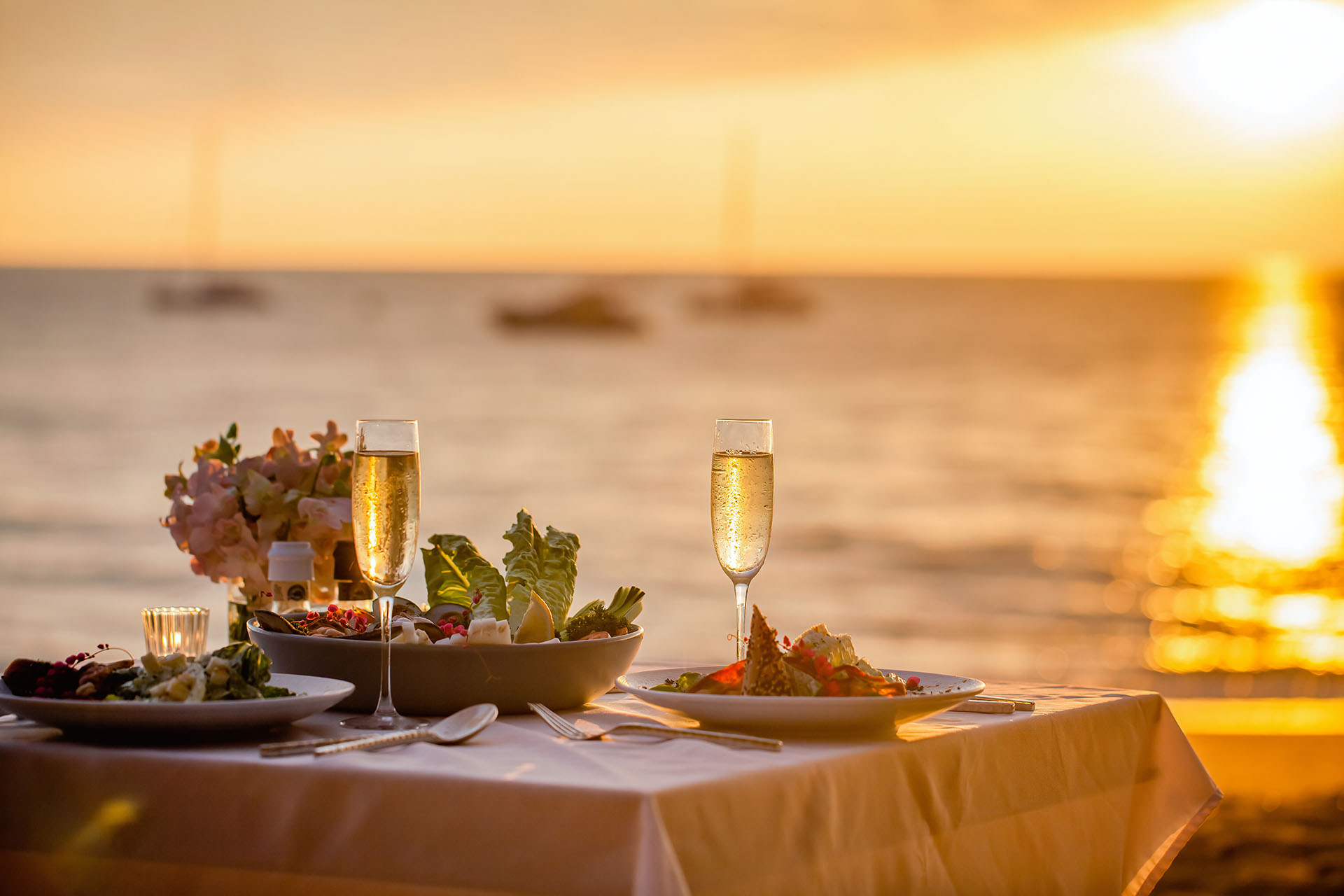 Hochzeitsreise Essen am Wasser